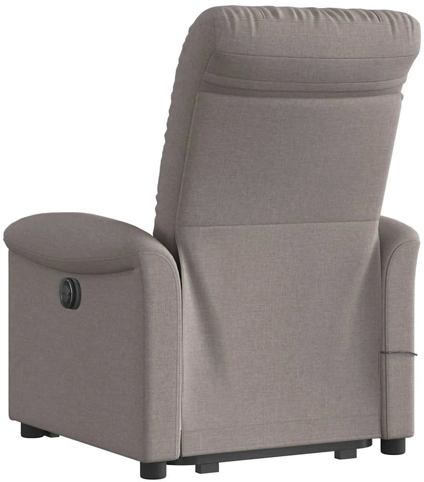 Fotelis Atsistojantis elektrinis masažinis krėslas, taupe, audinys
