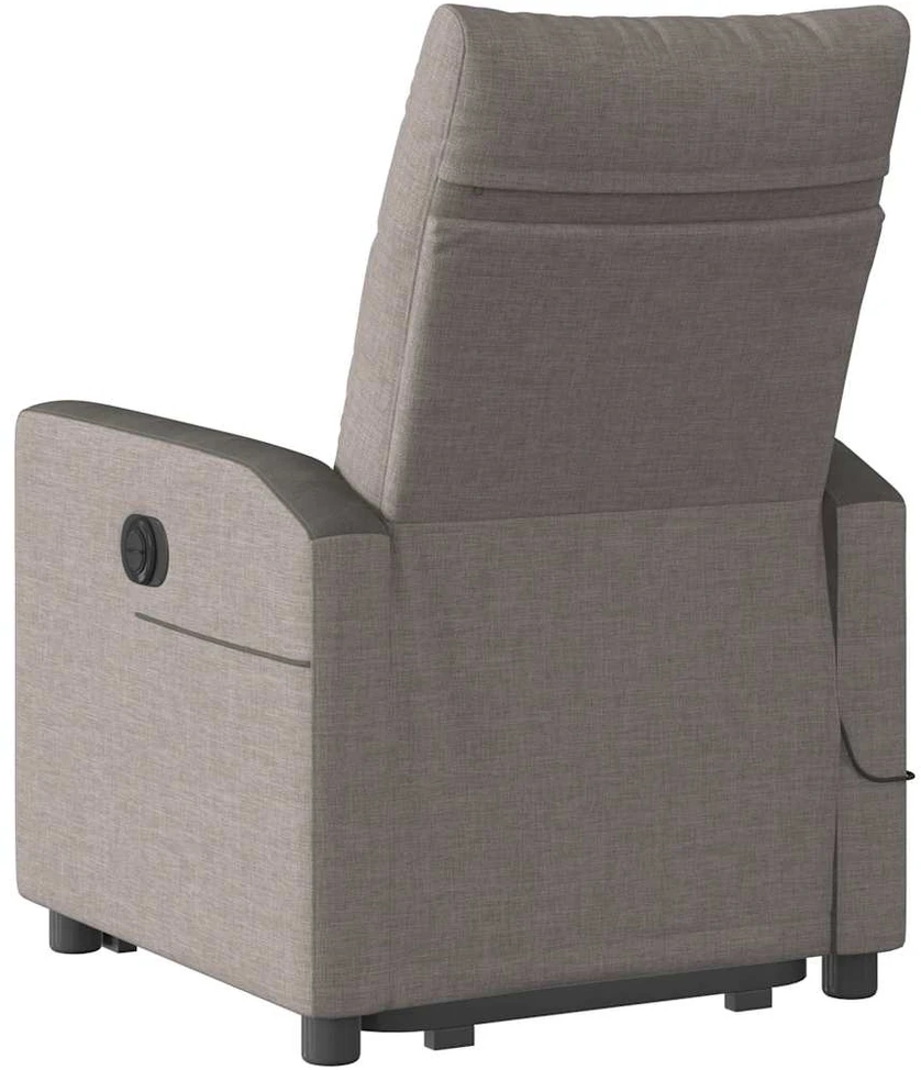 Fotelis Atsistojantis elektrinis masažinis krėslas, taupe, audinys