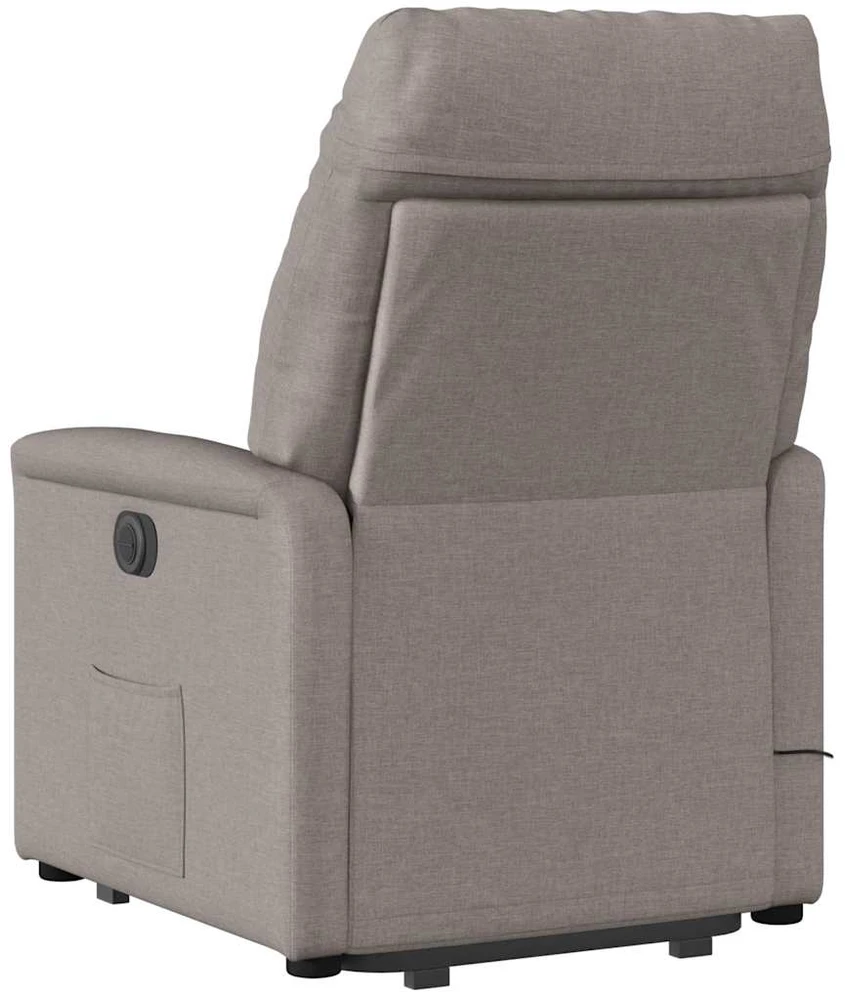 Fotelis Atsistojantis elektrinis masažinis krėslas, taupe, audinys