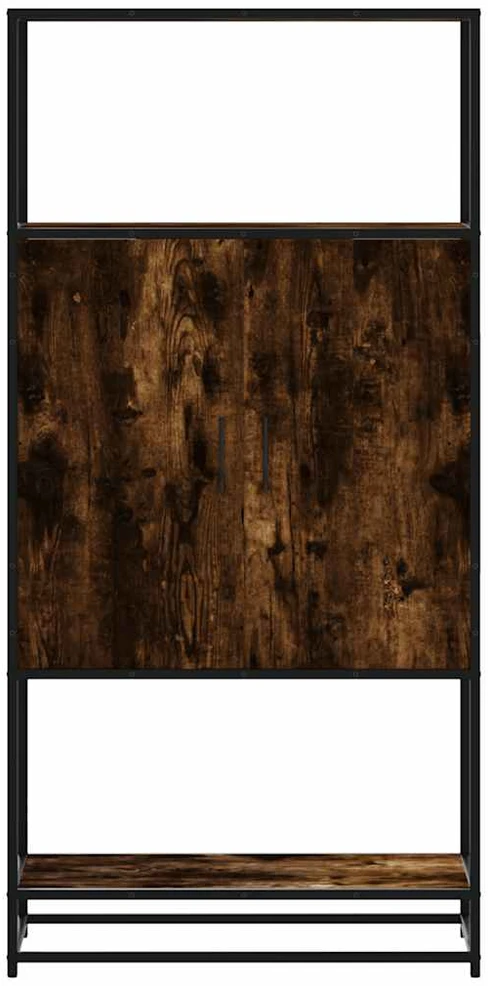 Highboard rūkytas ąžuolas 68x35x139 cm Mediena ir metalas