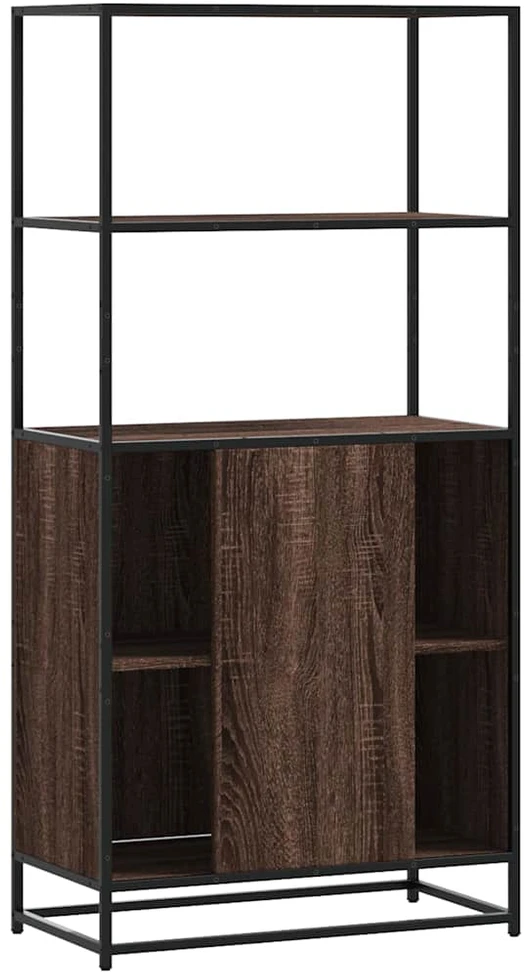 Highboard Rudas ąžuolas 68x35x139 cm Mediena ir metalas