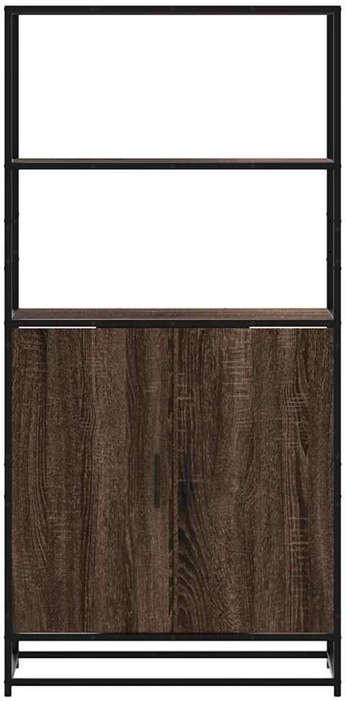 Highboard Rudas ąžuolas 68x35x139 cm Mediena ir metalas
