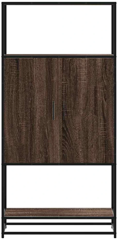 Highboard Rudas ąžuolas 68x35x139 cm Mediena ir metalas