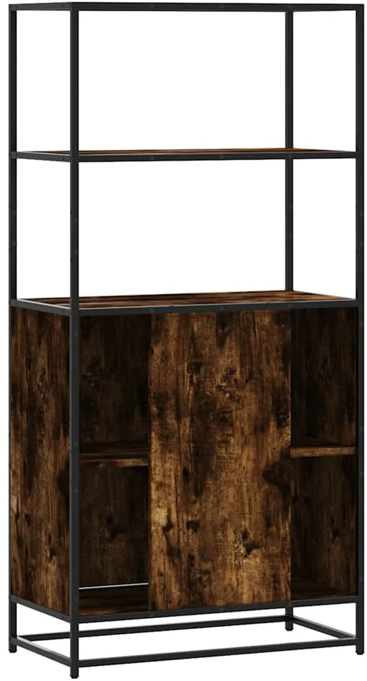 Highboard rūkytas ąžuolas 68x35x139 cm Mediena ir metalas