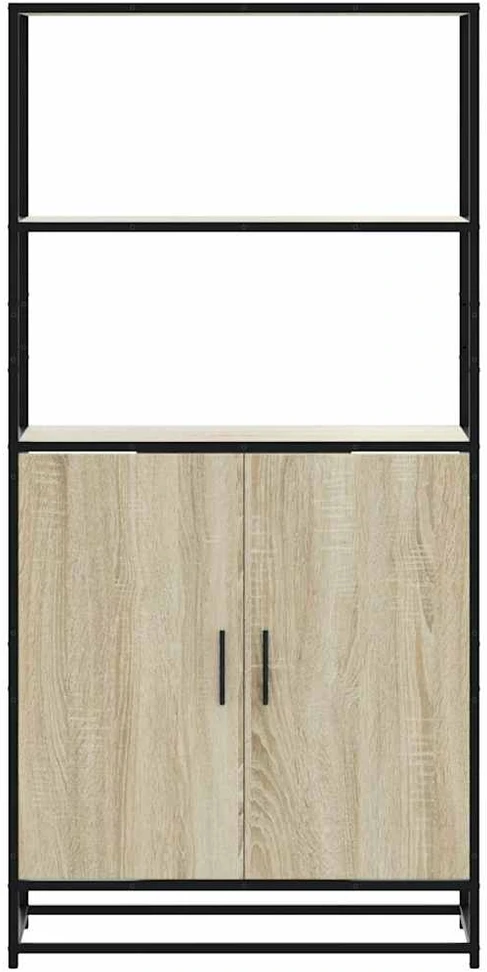 aukšta lenta Sonoma ąžuolas 68x35x139 cm Mediena ir metalas