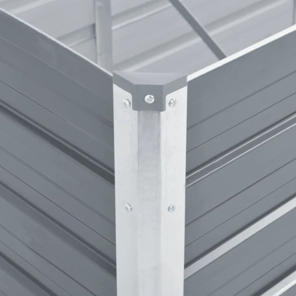 Aukštas lovelis, pilkas, 400x80x45cm, galvanizuotas plienas
