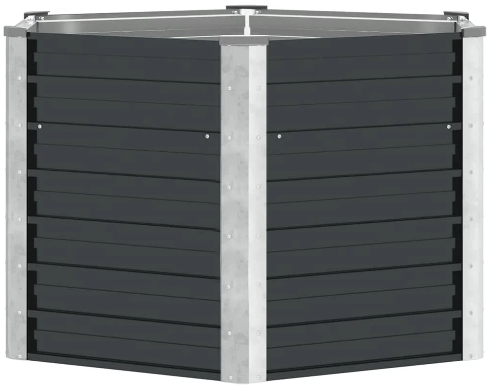 Aukštas sodo lovelis, antracito, 175x100x68cm, plienas