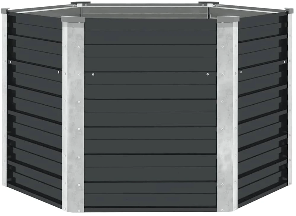 Aukštas sodo lovelis, antracito, 175x100x68cm, plienas