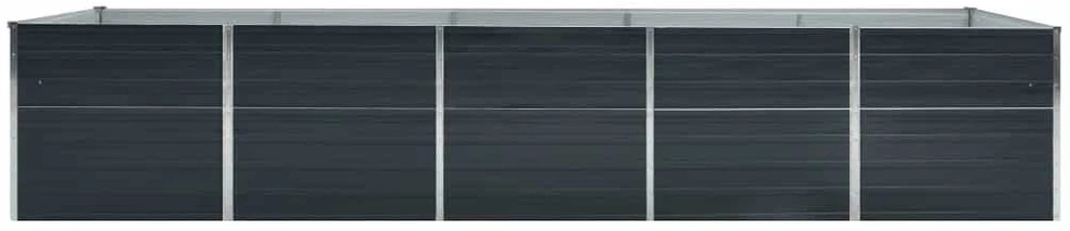 Aukštas sodo lovelis, antracito spalvos, 400x80x77cm, plienas
