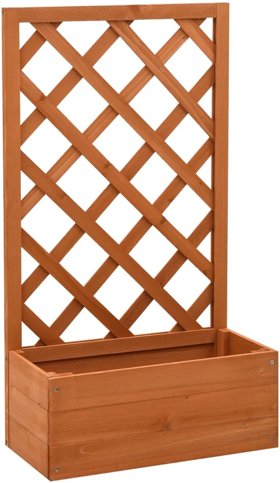 Aukštas sodo lovelis, rudas, 620x80x36cm, plienas