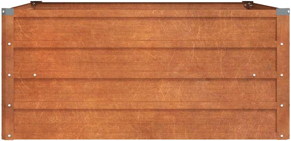 Aukštas sodo lovelis, rūdžių, 100x100x45cm, Corten plienas