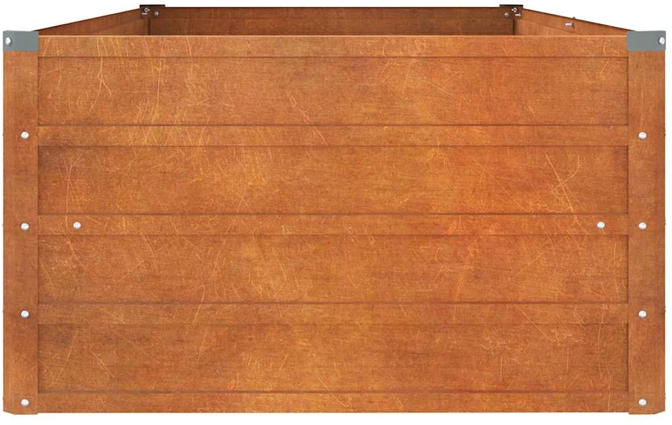 Aukštas sodo lovelis, rūdžių, 160x80x45cm, Corten plienas