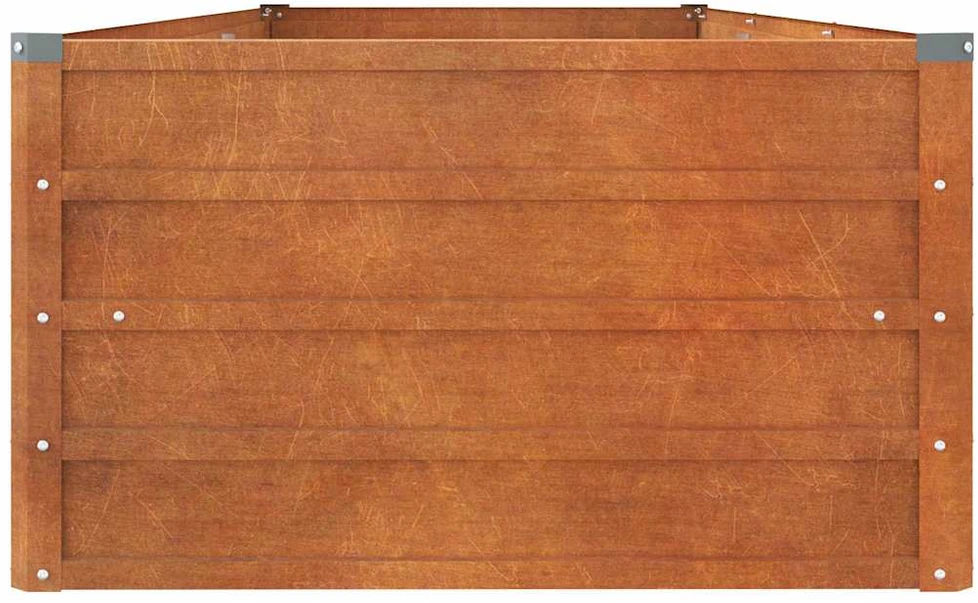 Aukštas sodo lovelis, rūdžių, 240x80x45cm, Corten plienas