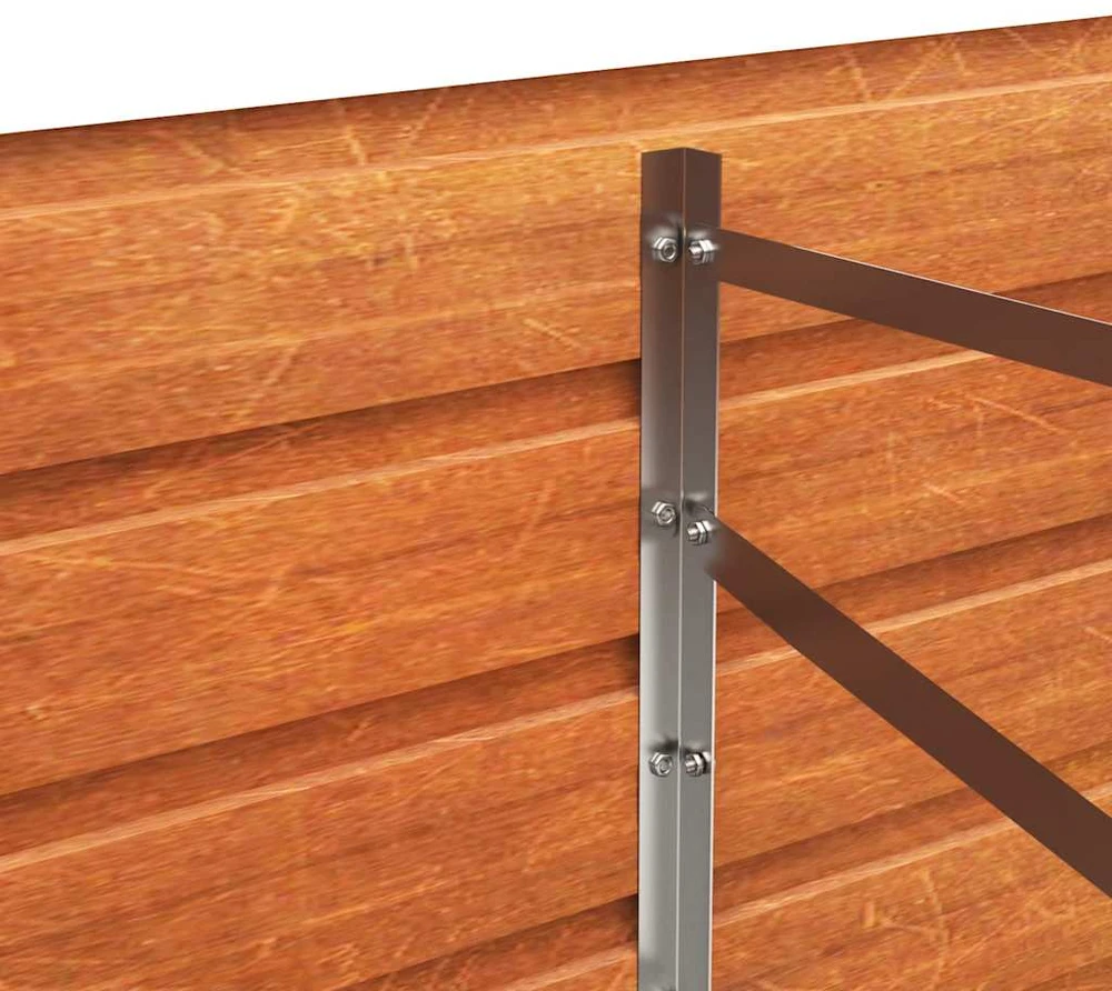 Aukštas sodo lovelis, rūdžių, 320x80x45cm, Corten plienas