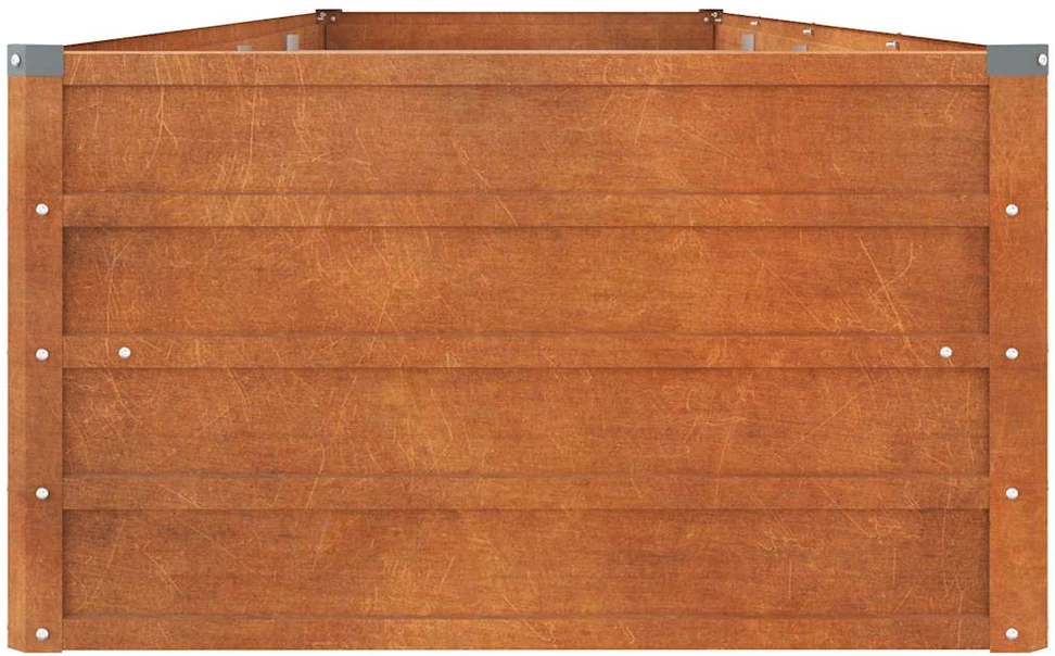 Aukštas sodo lovelis, rūdžių, 320x80x45cm, Corten plienas
