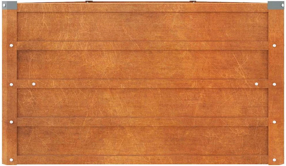 Aukštas sodo lovelis, rūdžių, 400x80x45cm, Corten plienas