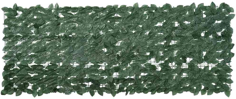 Balkono pertvara, 200x75cm, su tamsiai žaliais lapais