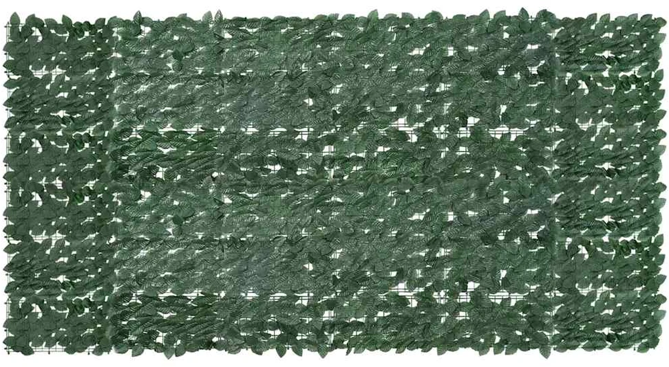 Balkono pertvara, 300x150cm, su tamsiai žaliais lapais