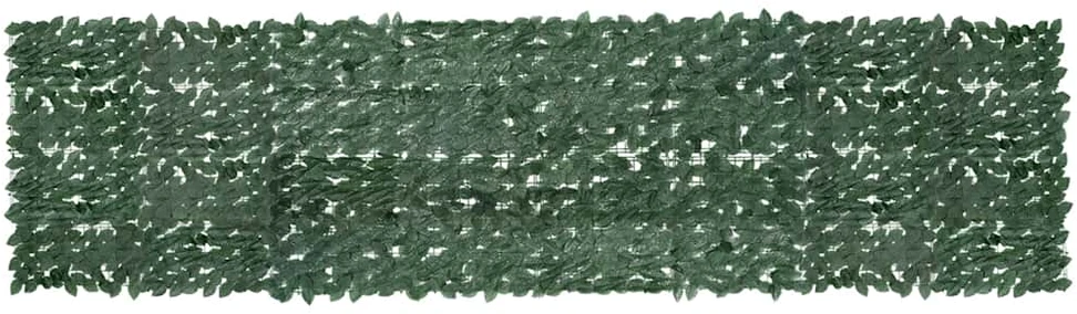 Balkono pertvara, 400x100cm, su tamsiai žaliais lapais