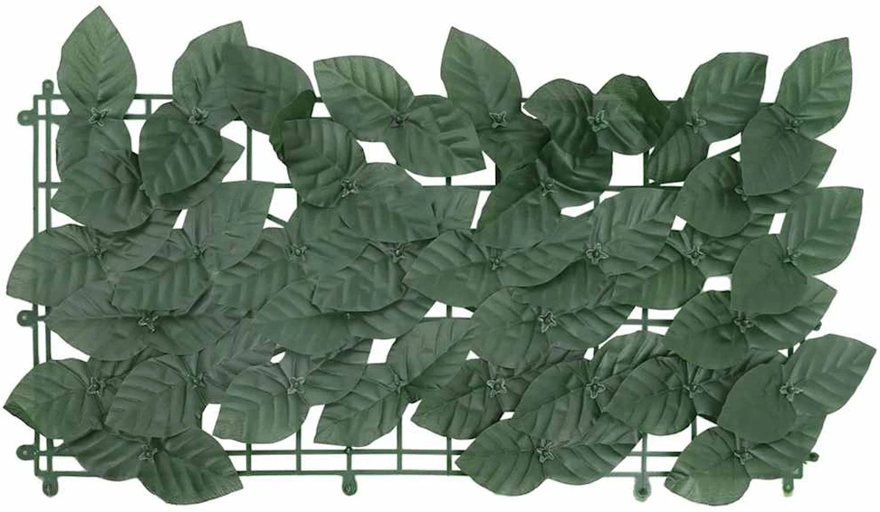 Balkono pertvara, 400x100cm, su tamsiai žaliais lapais