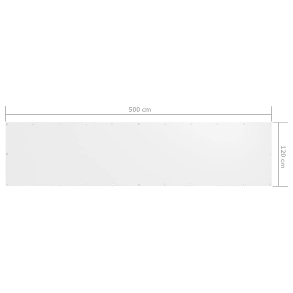 Balkono pertvara, baltos spalvos, 120x500cm, oksfordo audinys