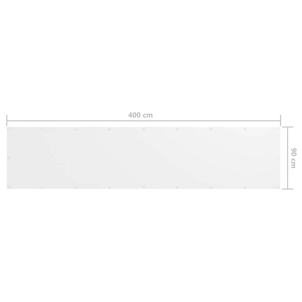 Balkono pertvara, baltos spalvos, 90x400cm, oksfordo audinys