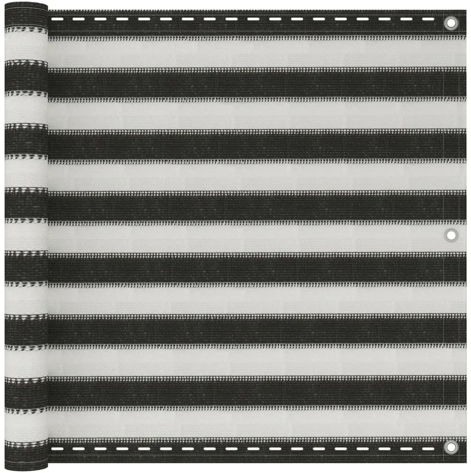 Balkono Pertvara, HDPE, 90x600 cm, Antracito ir Baltos Spalvos