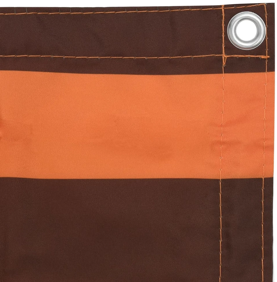 Balkono pertvara, oranžinė ir ruda, 75x600cm, oksfordo audinys