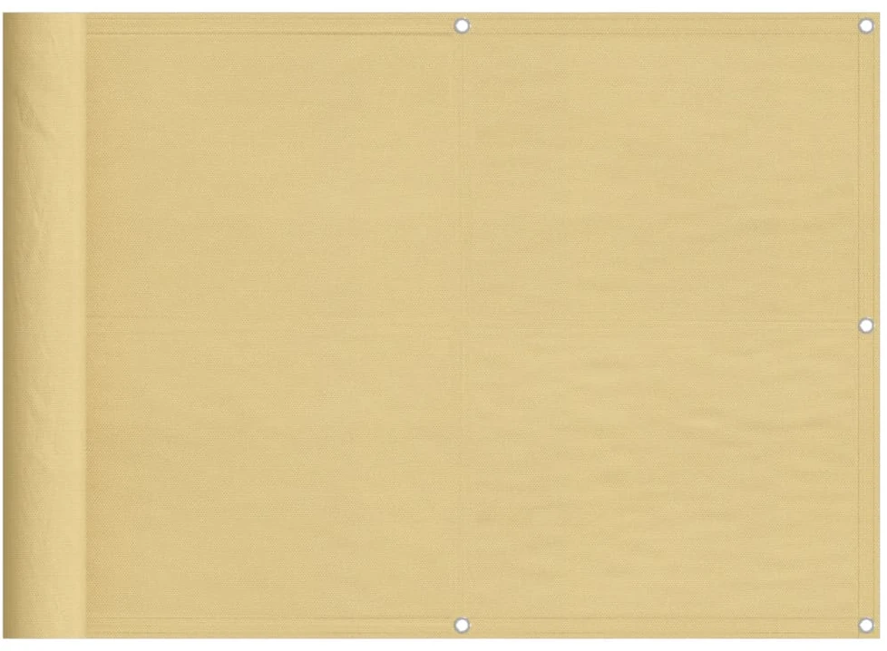Balkono pertvara, smėlio, 75x500cm, 100% oksfordo poliesteris