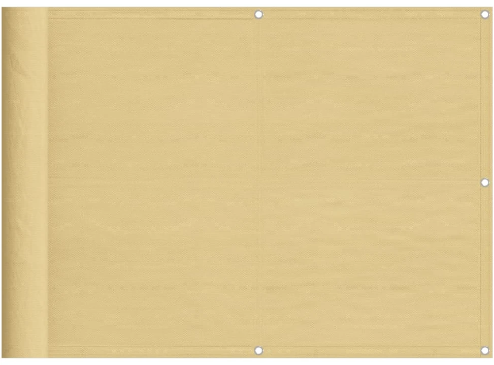 Balkono pertvara, smėlio, 75x600cm, 100% oksfordo poliesterisc