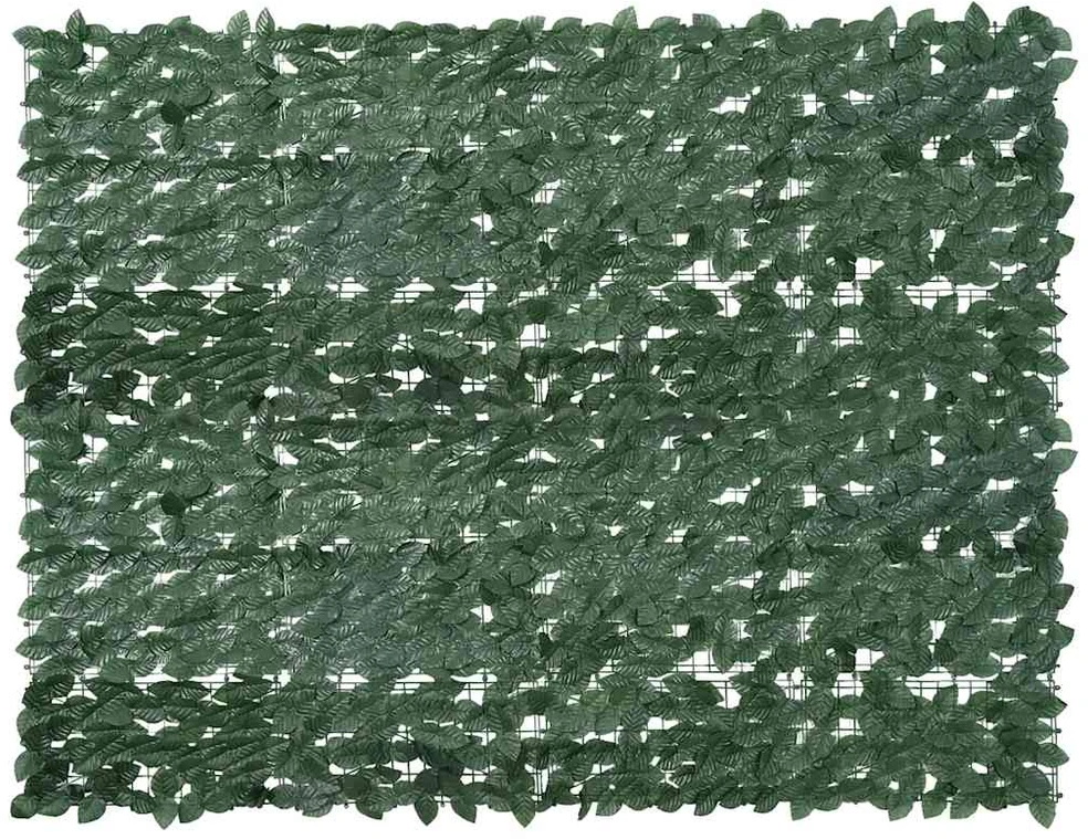 Balkono pertvara su tamsiai žaliais lapais, 200x150cm