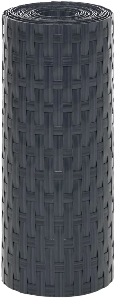 Balkono pertvaros, 10vnt., antracito, 255x19cm, poliratanas