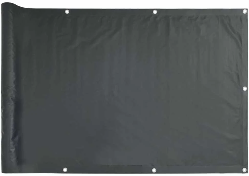 balkono užsklanda iš oksfordo medžiagos 90 x 600 cm antracito spalvos