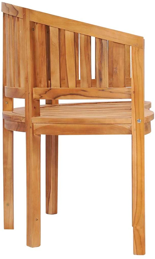 Banano formos suoliukas, 151cm, tikmedžio medienos masyvas