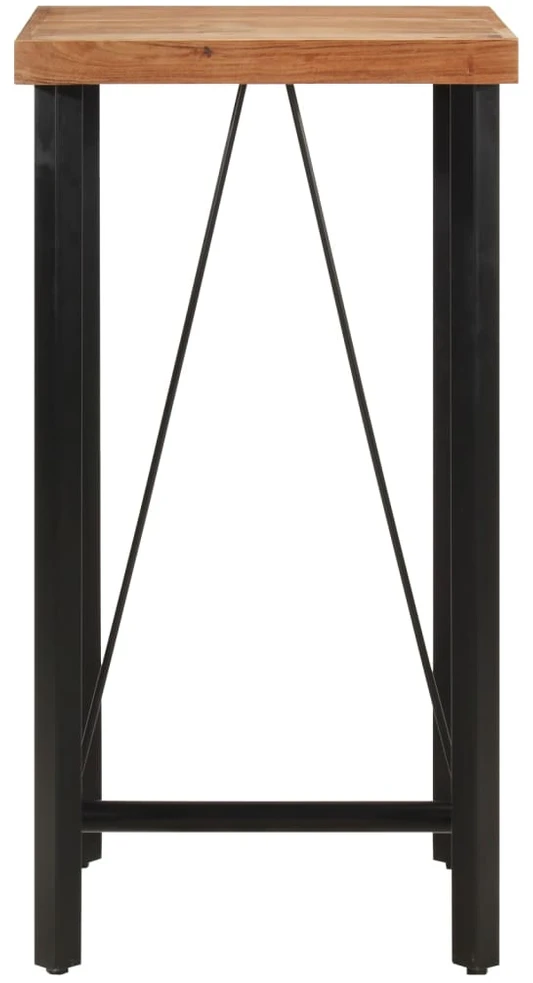 Baro stalas, 55x55x107cm, akacijos medienos masyvas ir geležis