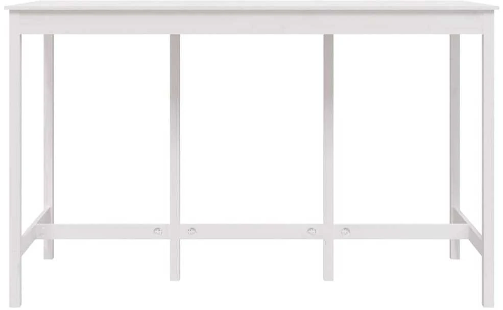 Baro stalas, baltas, 180x80x110cm, pušies medienos masyvas