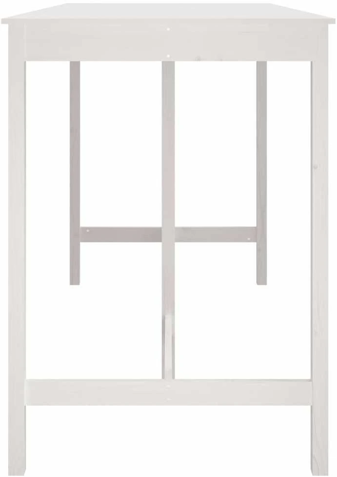 Baro stalas, baltas, 180x80x110cm, pušies medienos masyvas