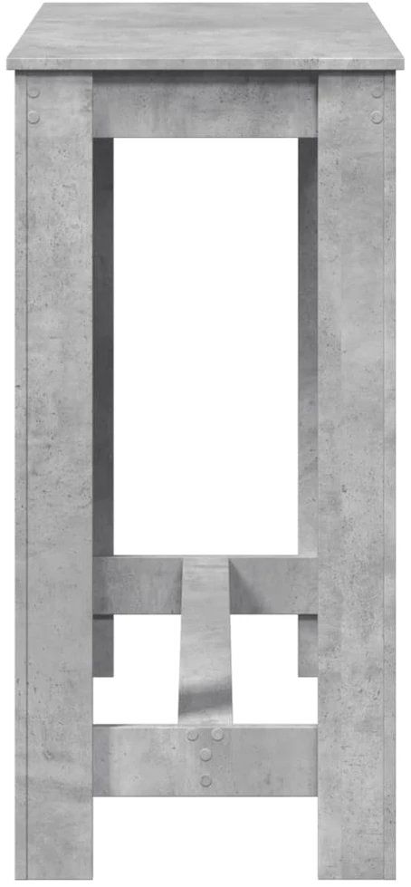 Baro stalas, betono pilkas, 102x50x103,5cm, apdirbta mediena