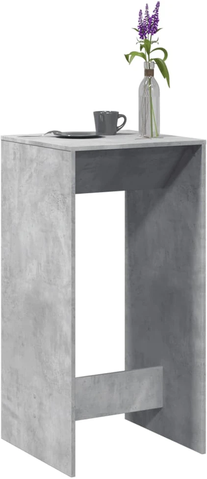 Baro stalas, betono pilkas, 51x50x103,5cm, apdirbta mediena