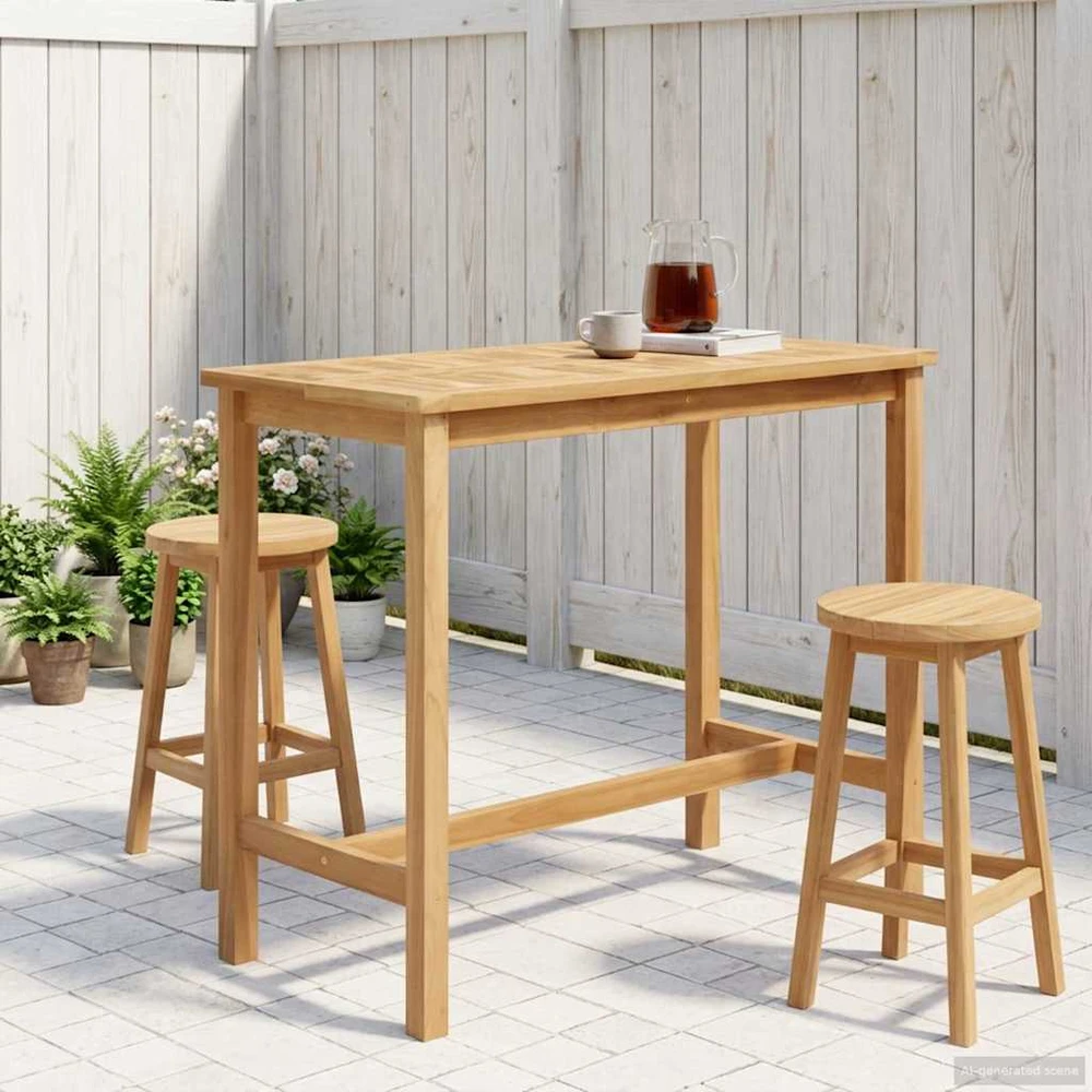 Baro stalas Natūrali 110 x 60 x 105 cm Kietasis teak