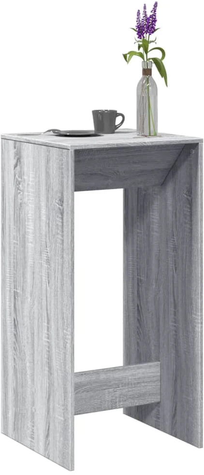 Baro stalas, pilkas ąžuolo, 51x50x103,5cm, apdirbta mediena