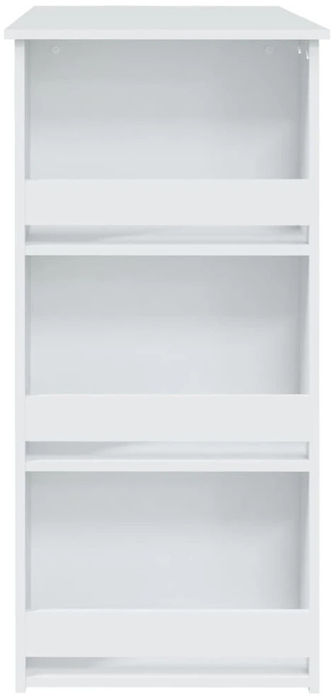 Baro stalas su lentyna, baltas, 102x50x103,5cm, mediena