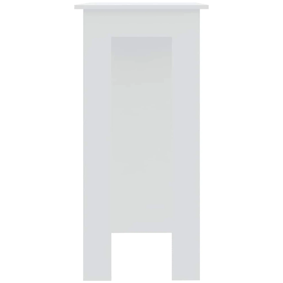 Baro stalas su lentyna, baltas, 102x50x103,5cm, mediena