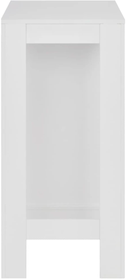 Baro stalas su lentyna, baltas, 110x50x103cm