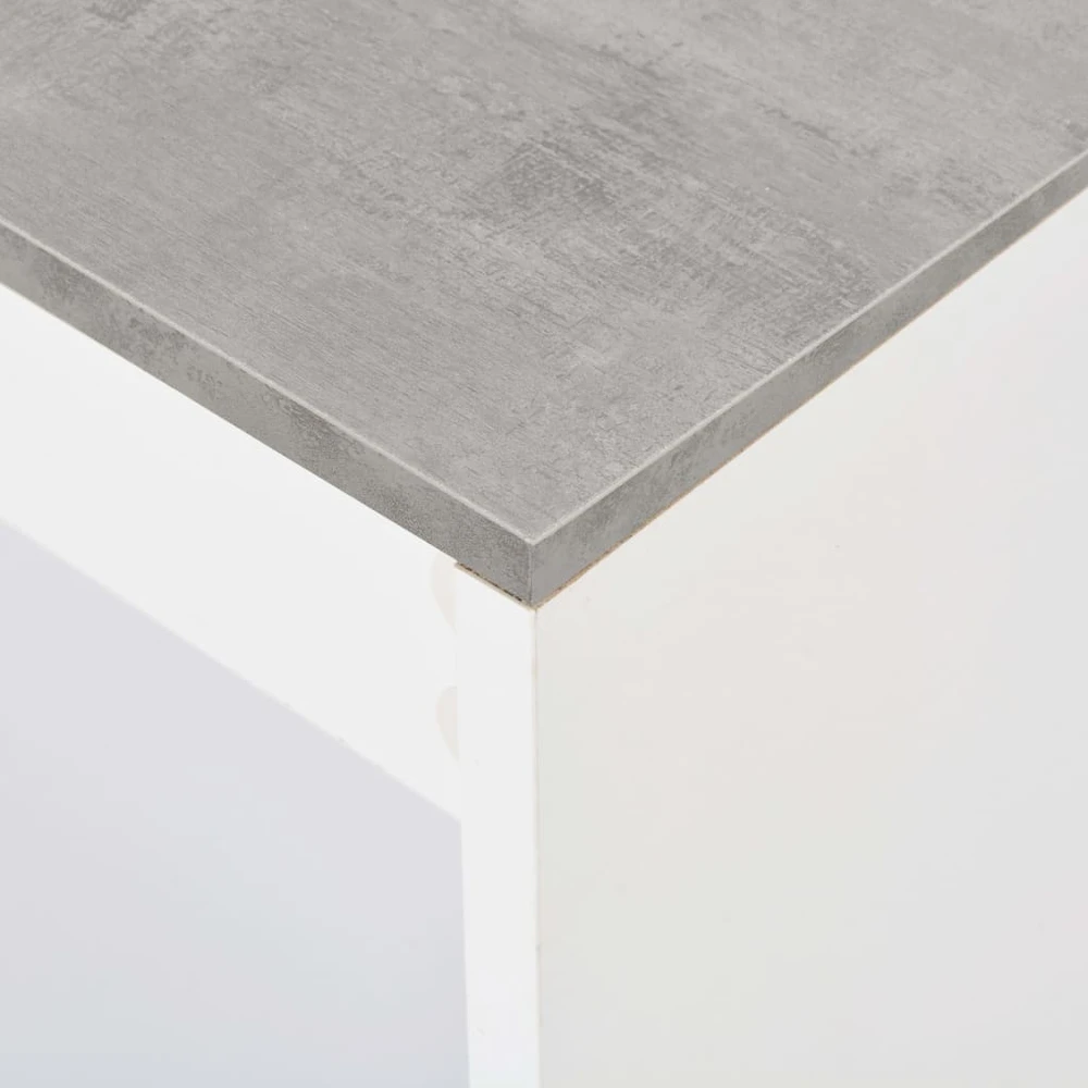 Baro stalas su lentyna, baltas, 110x50x103cm