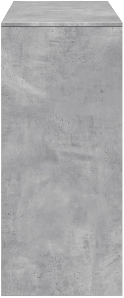 Baro stalas su lentyna, betono, 124x46x103,5cm, mediena