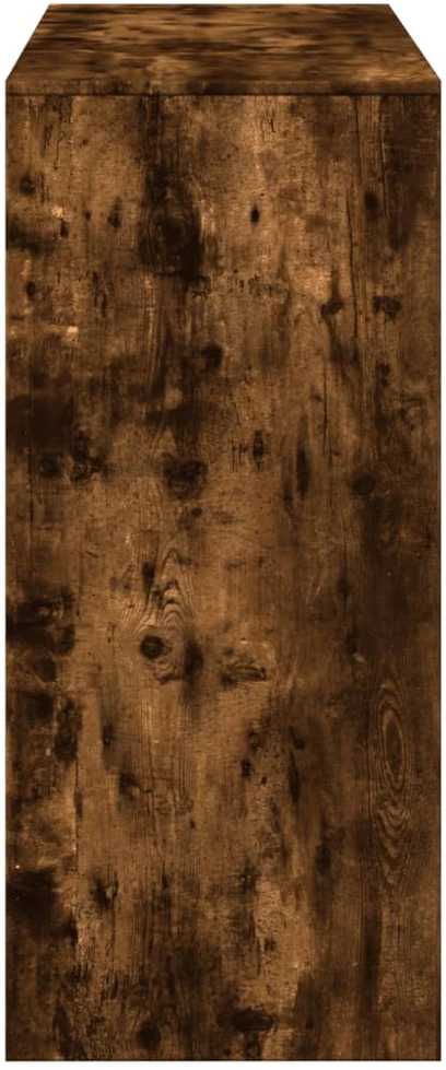 Baro stalas su lentyna, dūminio ąžuolo, 124x46x103,5cm, mediena