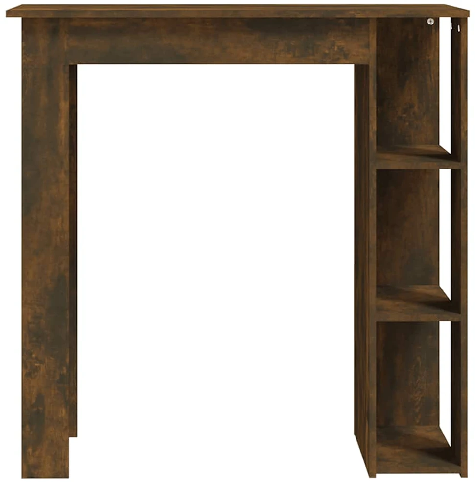 Baro stalas su lentyna, dūminio ąžuolo, 102x50x103,5cm, mediena