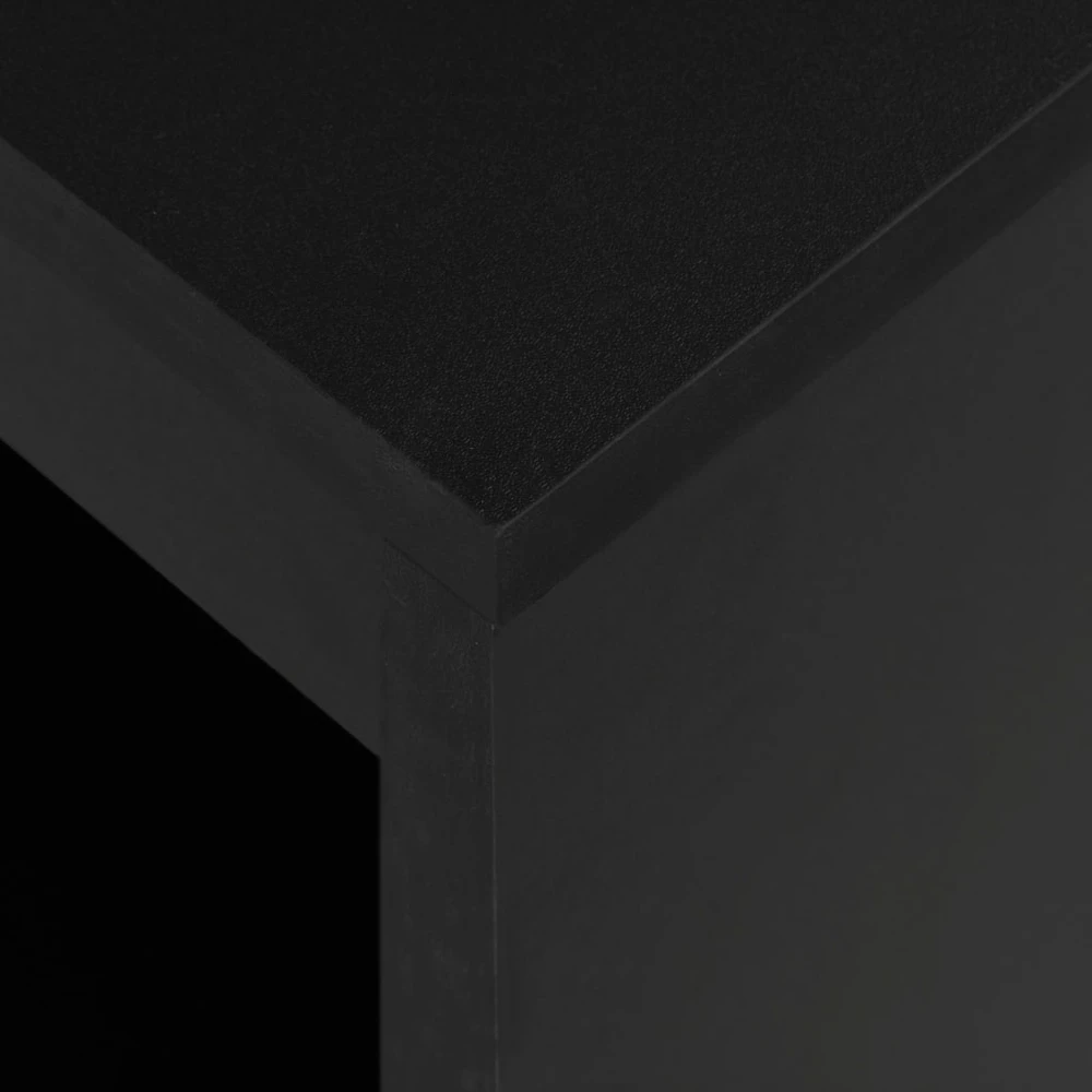 Baro stalas su lentyna, juodas, 110x50x103cm