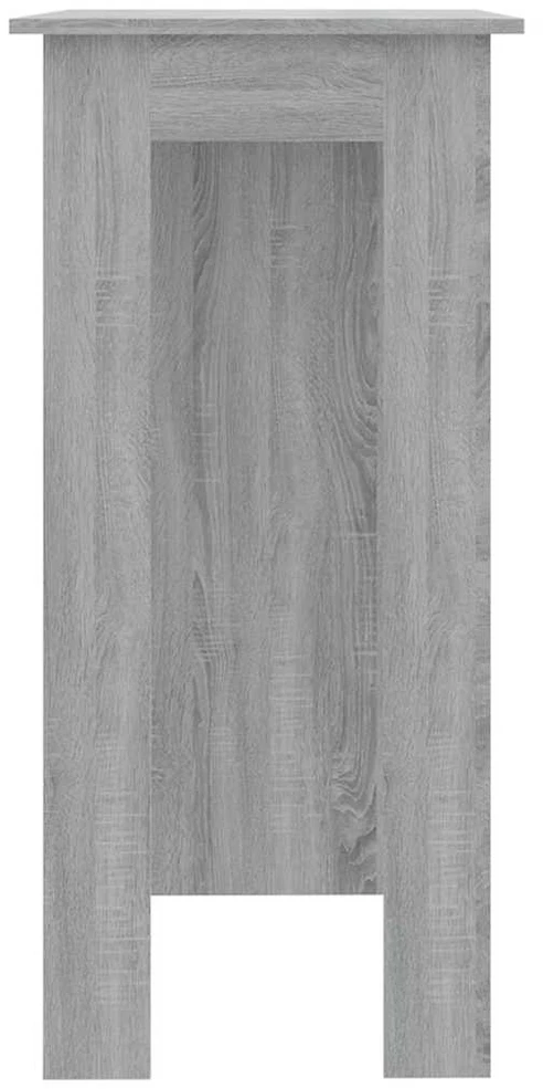 Baro stalas su lentyna, pilkas ąžuolo, 102x50x103,5cm, MDP